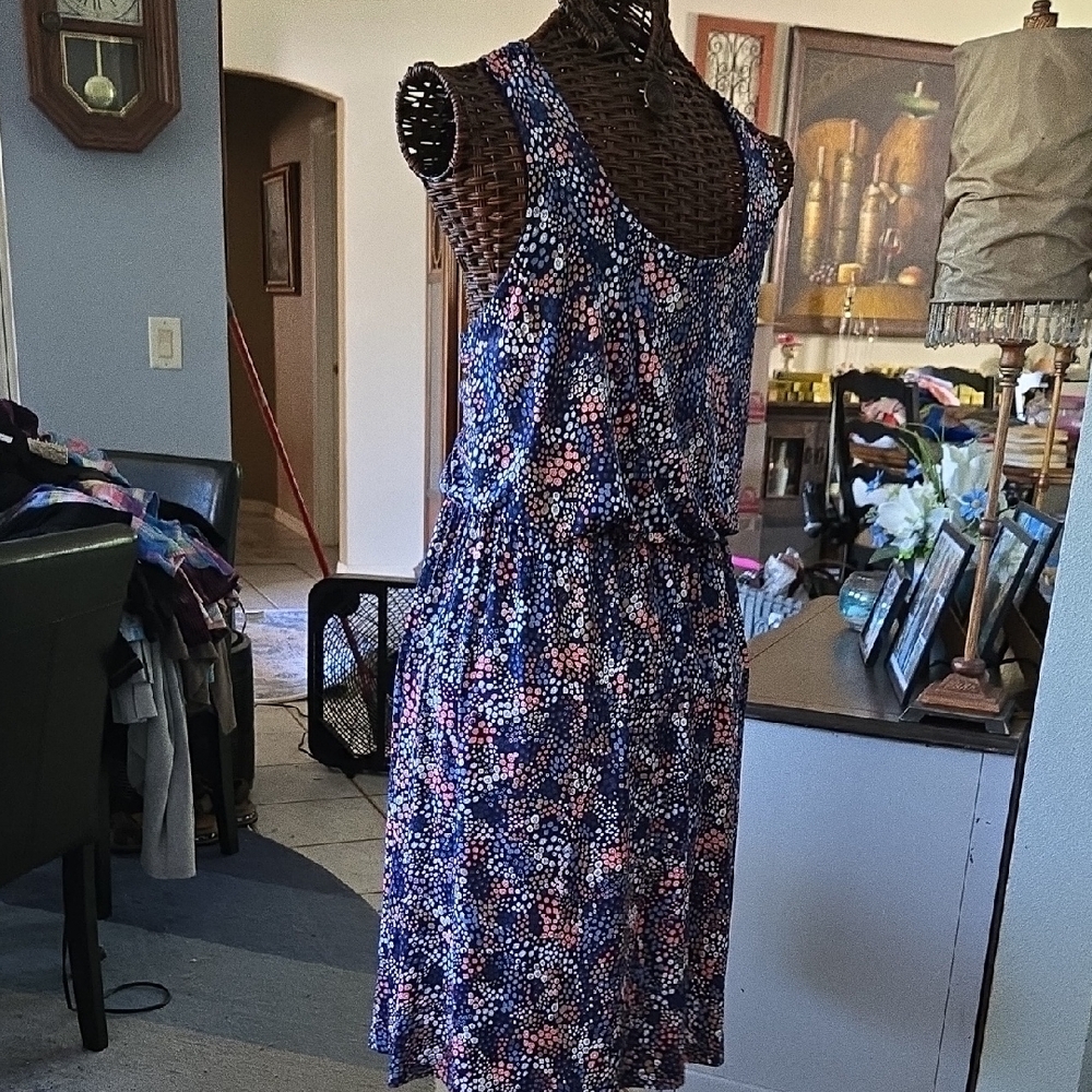 Kaileigh Ruffled Tiered Mini Dress in Purple and Blue - Picture 8 of 15
